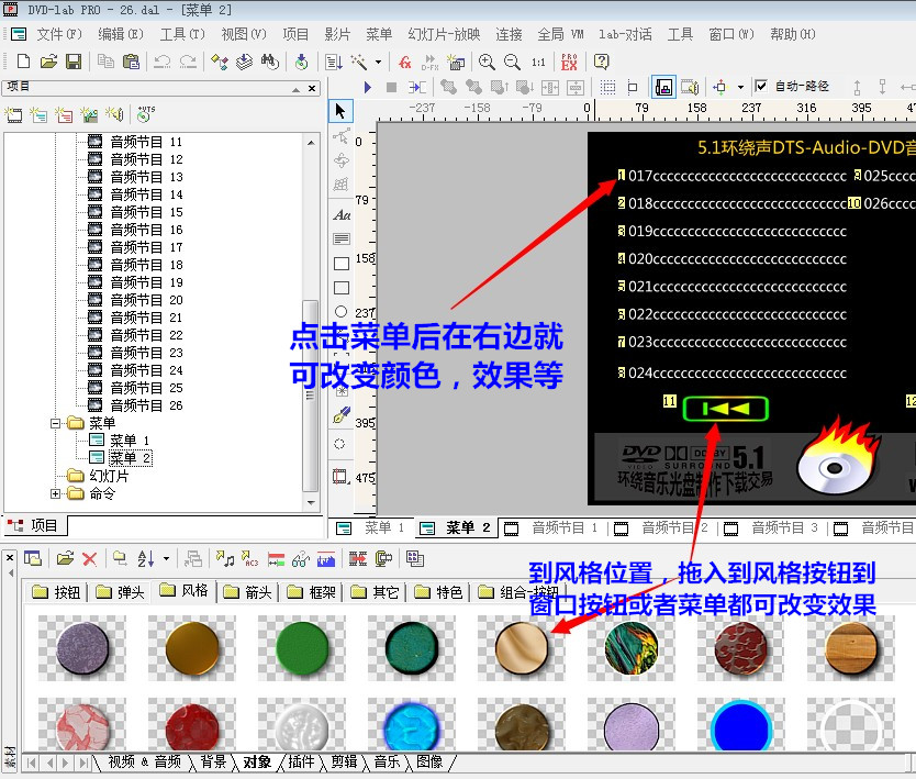 DVD Lab Pro α༭˵ť͸ıɫ